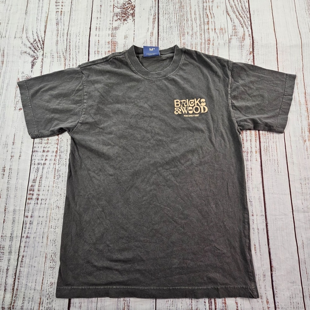 Bricks‎ & Wood Daily Use Gray Short Sleeve Cotton T-Shirt Men's M